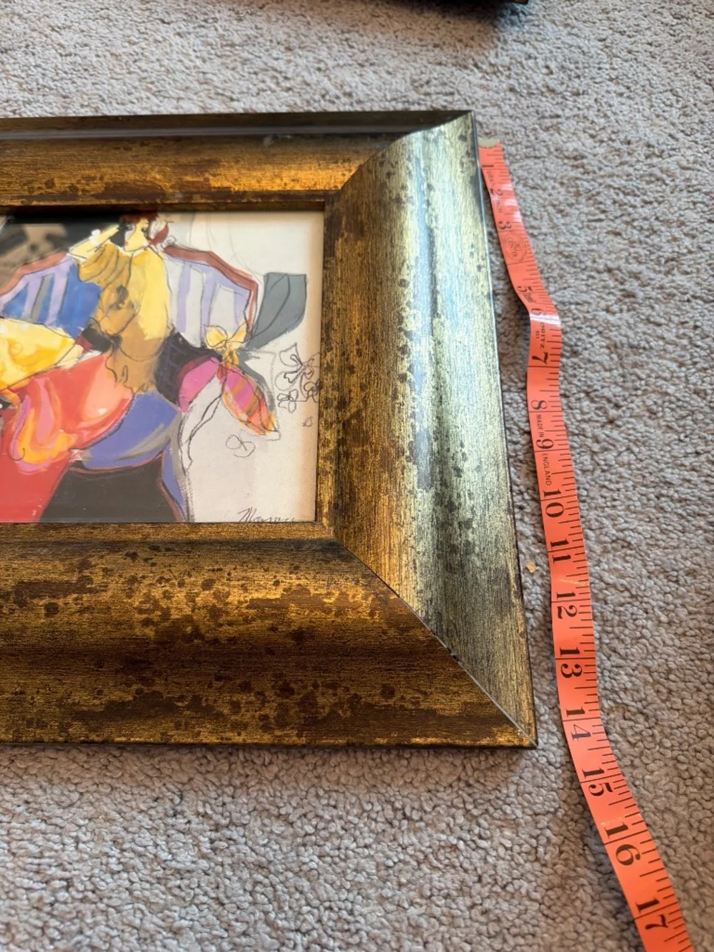 Isaac Maimon 14”x17” Framed Print With Large Gold Frame